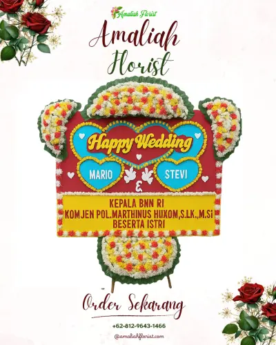 Karangan Papan Bunga Pernikahan di Leuwinanggung
